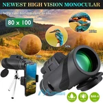 80X100 Monocular Binoculars Day Night Vision BAK4 Prism High Power Waterproof. Fixed Price $9.39.