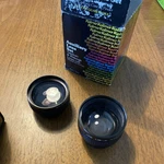 Kalimar Auxiliary Set Tele Photo And Wide Angle Lenses With Case Finder. Fixed Price $19.00.