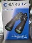 Barska Gladiator Zoom Binoculars 20-100X70. Fixed Price $250.00.