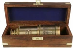 Brass Antique Vintage 20"VICTORIAN Marine Telescope With Wooden Box Spyglass. Fixed Price $48.59.