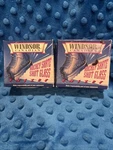 Set Of Two Vintage 1996 Windsor Canadian Ice Hockey Skate Shot Glasses Box. Fixed Price $23.00.