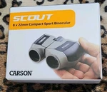 Carson JD-822 Compact Binocular, X Magnification, BK-7 Prism, 393 Ft Field. Fixed Price $40.00.