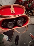 Vtg. Stellar Precision 7X50 Coated Optics Binoculars Leather Case, Straps Rubber. Fixed Price $16.50.