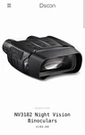 Night Vision And Day Binoculars Infrared Dsoon NV3182 Black 4X Digital Zoom. Fixed Price $54.99.