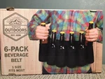6 Pack Beverage Beer Belt By Saddlebred Outdoors * 1 Size Fits Most New In Box. Fixed Price $7.50.