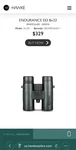 Hawke Optics Endurance Fully Multi-coated 8X32 Binoculars 36200. Fixed Price $150.00.