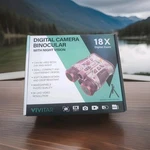 Vivitar Digital Camera Binoculars With Night Vision Plus Accessory Kit 18X Zoom. Fixed Price $93.00.