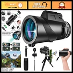 80X100 High-power Monocular With Phone Adapter For Hunting & Birding. Fixed Price $12.25.