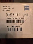 Zeiss Conquest 10X30 Bt* Binculars Used, Excellent Condition. Fixed Price $395.00.