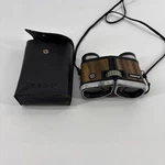 Vintage Tasco Folding Opera Binoculars Faux Wood Finish 534 3X28 Fully Coated. Fixed Price $18.70.