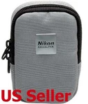 New Authentic Nikon Coolpix Silver Grey Case W/ Logo For Compact Digital Camera. Fixed Price $13.99.