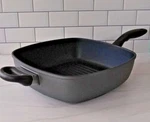 Swiss Diamond Classic Hd Nonstick Deep, Square 11-INCH Grill Saute Pan New. Fixed Price $179.95.