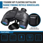 Barska Zoom 7X 50MM Waterproof Battalion Binocular With Rangefinder Reticle. Fixed Price $190.44.