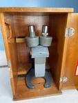 Vintage Bausch & Lomb Binocular Microscope Rochester Usa Wooden Case. Fixed Price $55.99.