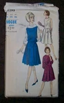 Vogue Vintage 1960S Sewing Pattern 6293 Jumper Dress & Wide Collar Blouse 14. Fixed Price $9.50.