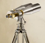 1920S Century Nautical Naval Fully Brass Victorian Heavy Binoculars Chrome. Fixed Price $1899.00.