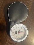 Rei Co-op Mini Travel Alarm Clock With Black Swivel-back Leather Case. Fixed Price $10.97.