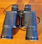 Vintage 6.5" Field Binoculars W/ Strap Silver Precision Optics Japan Rare. Fixed Price $19.99.