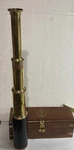 Deluxe Class Captain's Copper Spyglass Telescope 15" With Rosewood Box. Fixed Price $30.00.