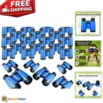 Lightweight 24 Pcs Blue Binoculars With Neck Strings For Bird Watching & Camping. Fixed Price $46.89.
