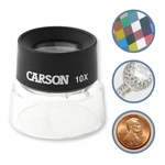 Carson Lumiloupe 10X Power Stand Magnifier (LL-10) Pre-focused Dual Lens. Fixed Price $13.09.