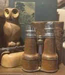 Vtg France Field Binoculars Leather Cover Display Only Poetcore Modern Heritage. Fixed Price $24.99.