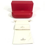 Omega Red Eyeglasses Case With Box Cloth And Sack Bag Authentic New. Fixed Price $49.99.