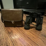 Vintage Bushnell Insta-focus 7X50 Binoculars Black With Case And Strap. Fixed Price $15.00.