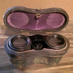 1928 "s.o.m.c., New York" Binoculars/opera Glasses/field Leather Case. Fixed Price $19.99.