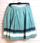 Nwot Jason Wu For Target Skirt Seafoam Bold Stripe 100% Cotton Size 12. Fixed Price $28.99.