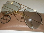 1960'S 62 14 Vintage B&l Ray-ban Gray Photochromic Large Aviator Sunglasses. Fixed Price $337.49.