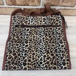Pioneer Leopard Print Tote Bag With Zippered Front Pocket And Pouch. Fixed Price $7.50.