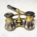 Vintage Lemaire French Opera Glasses Mother Of Pearl Mop (w/ Handle). Fixed Price $129.00.