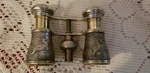 Antique Sportiere Paris Silver Stag Hunt Dog Scene Opera Glasses Binoculars. Fixed Price $74.99.
