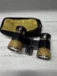 Vintage Eikow Opera Glasses Gold Brocade With Matching Soft Case. Fixed Price $112.50.