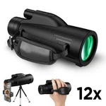 12X50 Monocular BAK4 Waterproof Hiking Hunting Telescope With Tripod Phone Mount. Fixed Price $27.99.
