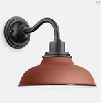Rejuvenation Carson Gooseneck Wall Sconce 12 Dome Shade Matte Canyon Open Box. Fixed Price $220.00.