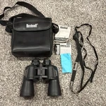 Bushnell Powerview 10X50 Porro Prism Binoculars Coated Black W/ Case Strap. Fixed Price $20.00.