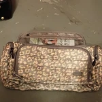 Leopard Print Nylon Makeup Bag Brown Beige With Zipper And Pockets. Fixed Price $13.98.