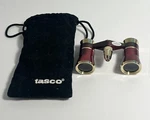 Vintage Tasco Japan X 23 Opera Glasses/binoculars Red & Gold #89560 Light. Fixed Price $34.99.