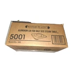 Western Plastics Half Size Steam Table 5001 Foil Lids 100/CASE Aluminum. Fixed Price $39.50.