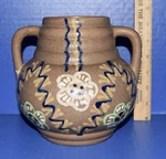 Antique Carl Gebauer Burgel German Pottery Squeeze Bag Glaze Pre WW2 Arts Cr. Fixed Price $34.99.