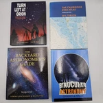 Astronomy Guide Books Lot Of 4 Orion Star Atlas Backyard Astronomer Binocular. Fixed Price $89.95.