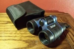 Vivitar 4X30 Coated Lens Compact Binoculars- Blue/black With Travel Case. Fixed Price $9.00.