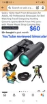 Gosky 4331882459 10X42 Roof Prism Hd Binoculars (GOBA002). Fixed Price $50.00.
