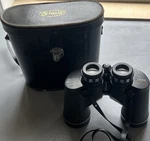 Stellar 7X50 Porro Prism Binoculars Extra Wide Angle Amber Coated Black. Fixed Price $60.00.
