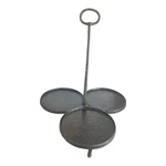 Antique 1800 Hanging Hearth Fireplace Campfire Triple Griddle Footed Cast Iron. Fixed Price $349.95.