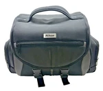 Nikon Camera Carrying Case Black Padded Zippered Pockets. Fixed Price $20.00.
