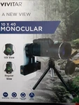 Vivitar 10X40 Monocular Telescope With Phone Adapter. Fixed Price $39.00.