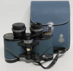 Tasco Binoculars No. 116 7X35 Extra Wide Angle Feather Weight Rare Blue W/case. Fixed Price $48.00.